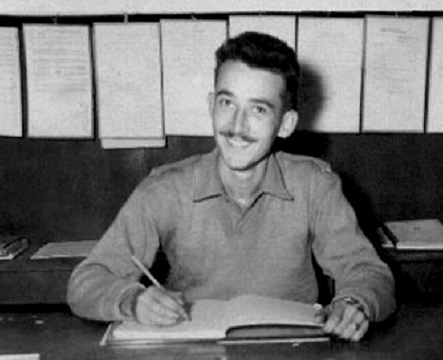 Brian Dunning in 1954, during national service