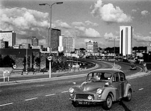 Western end of Croydon Flyover - Eighties