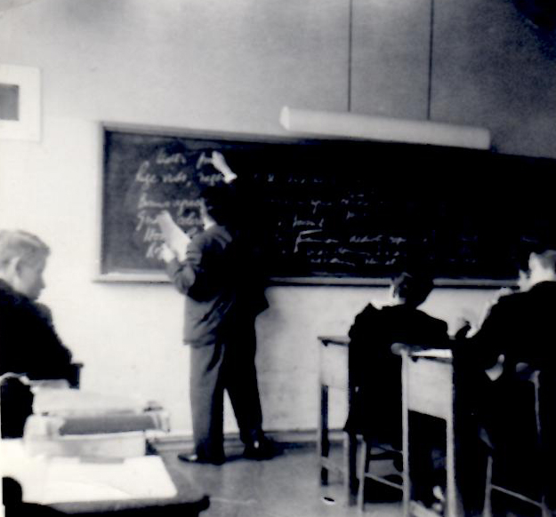 Mr. "Rhino" Rees teaching Latin in 1961