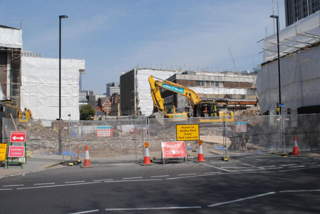 Katharine House and other buildings opposite the Town Hall being demolished.
