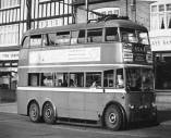 A Route 654 trolleybus oppiste the old Waddon Station and Hotel