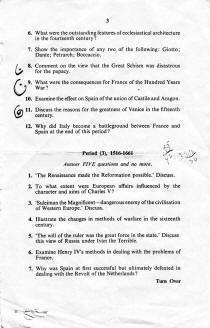 History IIA  A-Level - 1966