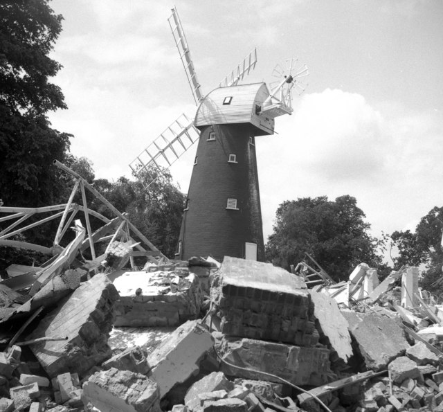 Image aken by Dr. Neil Clifton during demolition of school buildings