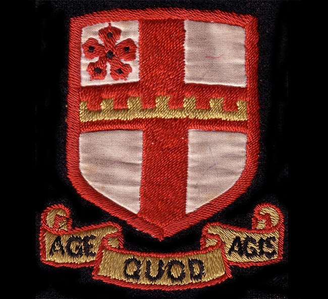 JRGS school badge - 1954