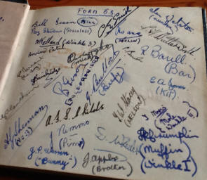 Pupil autographs from 1950's 5S class