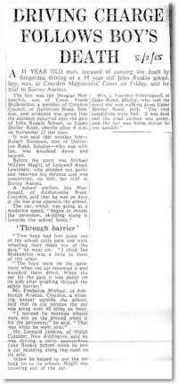 Death of Ian Molkenthin, November, 1964